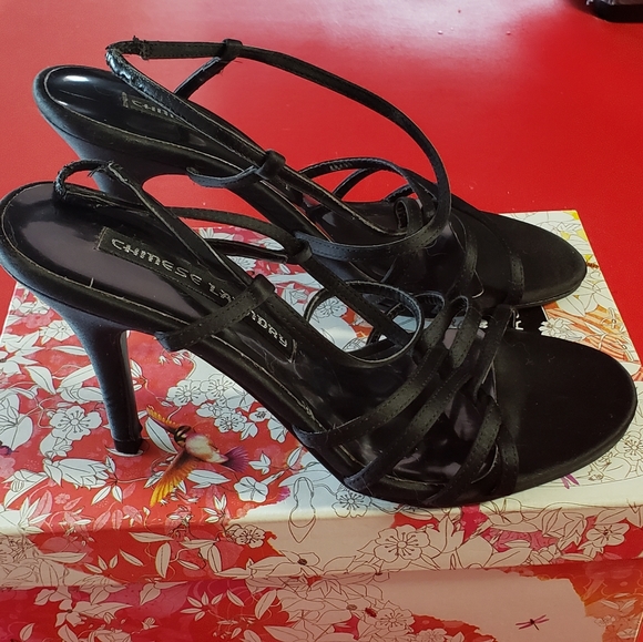 Black Chinese Laundry Heels Sandals Size 7M - Picture 4 of 6